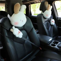 cartoon car head pillow neck pillow plush rabbit car seat belt cover neck pillow pillow lovely car interior wholesale
