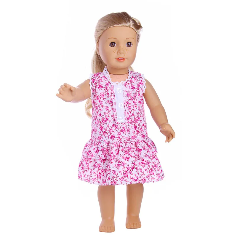 Платье с лотосом LUCKDOLL размер 18 дюймов американская кукла 43 см аксессуары для