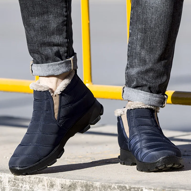 Мужские ботинки зимняя обувь мужские зимние водонепроницаемые ботильоны лыжные