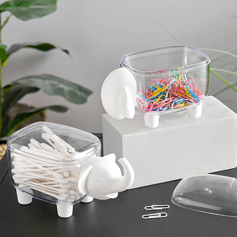 

Nordic Wind Bottle Creative Sheep Transparent Plastic Storage Tank Living Room Tea Table Storage Box Office Desktop Decoration