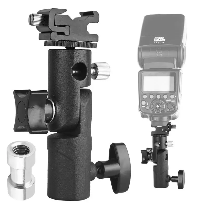Горячая 3c-камера вспышка крепление для вспышки Speedlite, профессиональный Поворотный Светильник, подставка, светильник, кронштейн для зонта, крепление для обуви, держатель E типа для