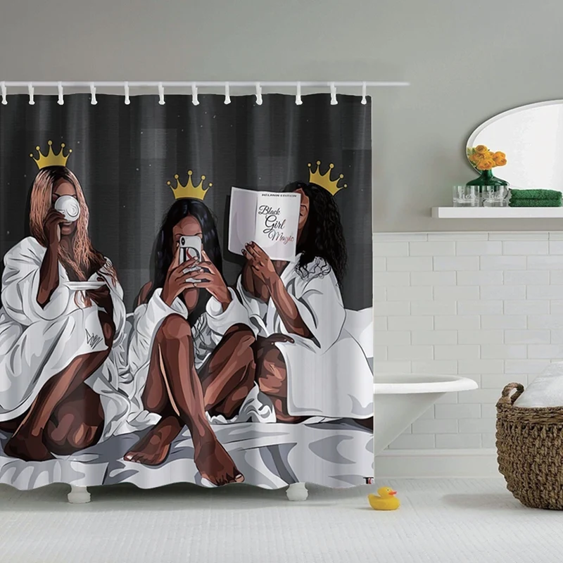 Dafield черная арт афроамериканская водоотталкивающая Полиэстеровая ткань