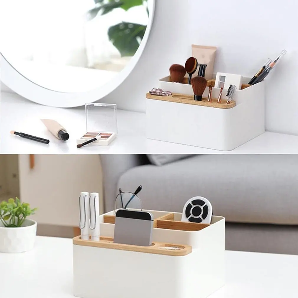 

Multi-function Desktop Office Storage Box Detachable Partition Coffee Table Remote Control Cosmetics Stationery Organization