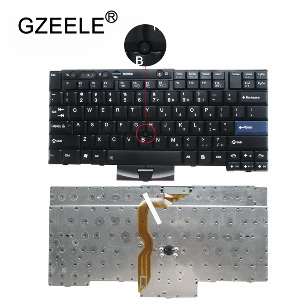GZEELE Новая Клавиатура США для Thinkpad Lenovo T410I X220 X220I X220T T510I W520 T420S T520 без