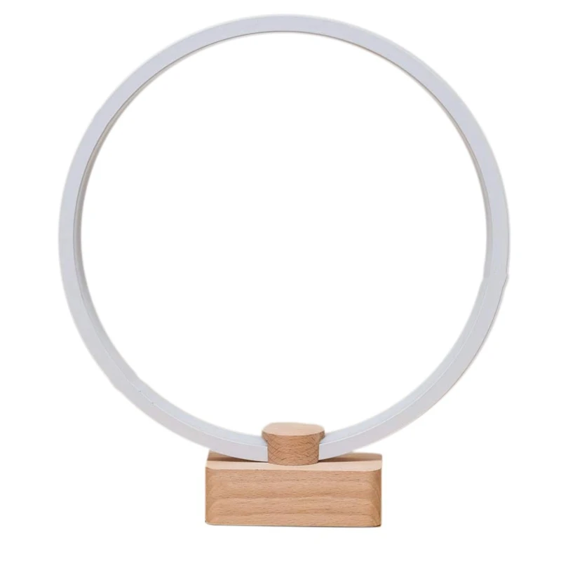 

Светодиодный деревянный Настольный светильник, современная простая приглушаемая ночник с USB для спальни, креативсветильник ний светильник...