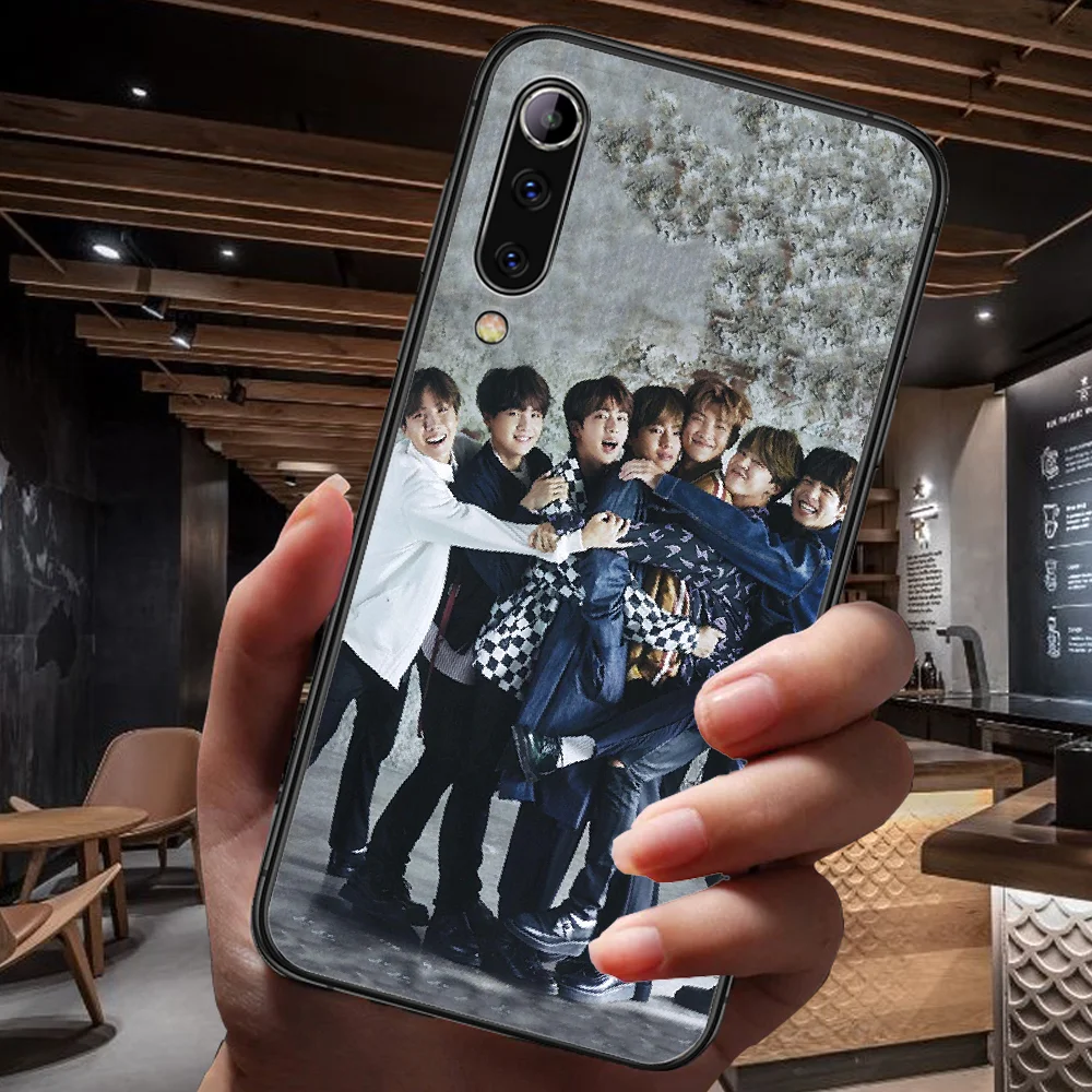 

Bangtan K-POP Boys Phone Case For Xiaomi Mi Note 10 A3 9 MAX 3 A2 8 9 Lite Pro Ultra black Etui Painting Coque Silicone