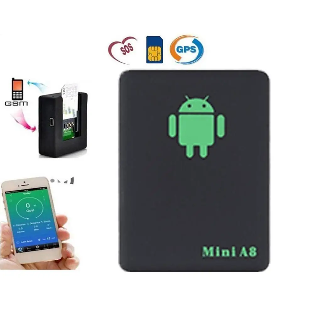 Мини GSM/GPRS-трекер A8 с кнопкой SOS для автомобилей детей домашних животных |