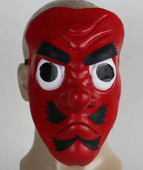 

Anime Demon Slayer Kimetsu No Yaiba Urokodaki Sakonji Latex Cosplay Mask Headwear Hannya Tengu Masks Halloween Party mask