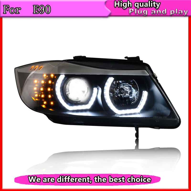 

Car Styling Car Headlights For BMW E90 headlamp 318i 320i 325i Headlight LED Angel eyes Front light for 318 320 325 Bi Xenon Len