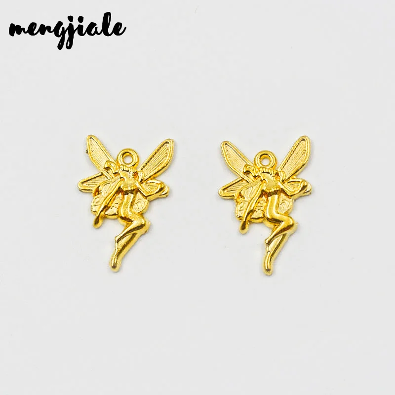 

22pcs/lot Fashion gold color Alloy angel Charms Fit Pendants & Necklace Jewelry Findings DIY Handcraft 21*14mm