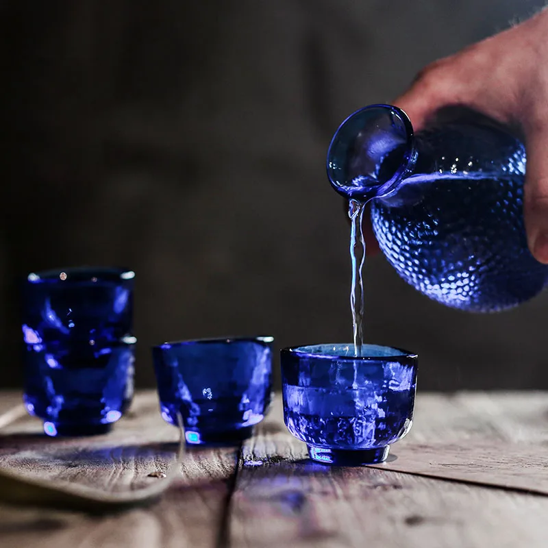 Японские стаканы спиртных напитков чашки костюм горшок креативные хрустальные