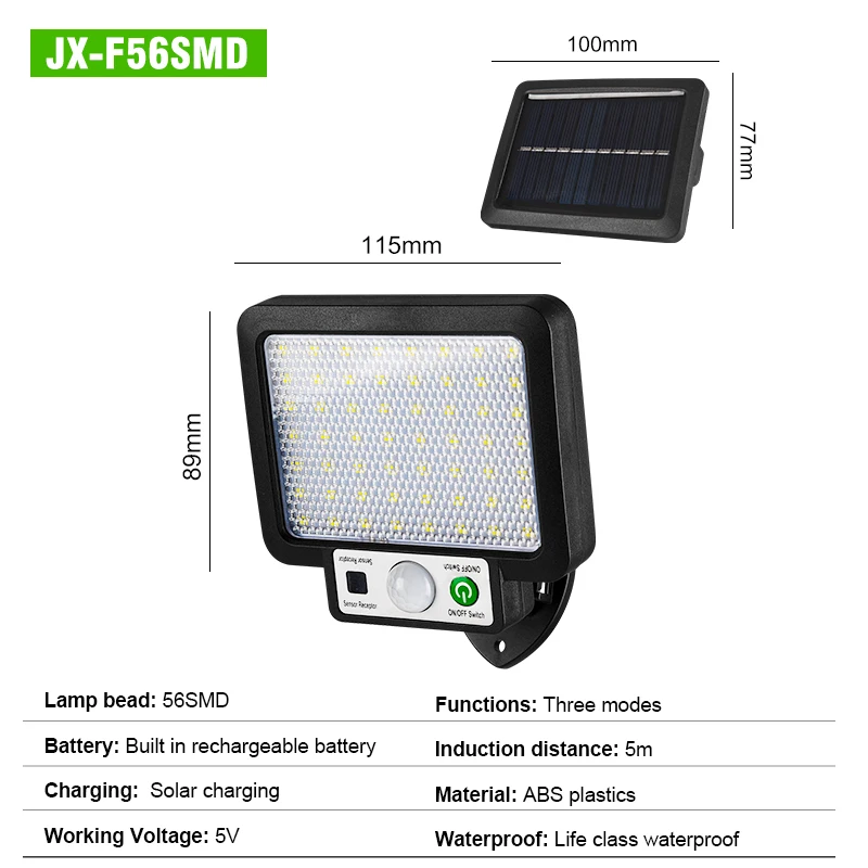 

Solar Light Outdoor Human Sensor Wall Street Lamp Garden Lawn Split Type Light Garden Courtyard Sensor Street Light Consumer