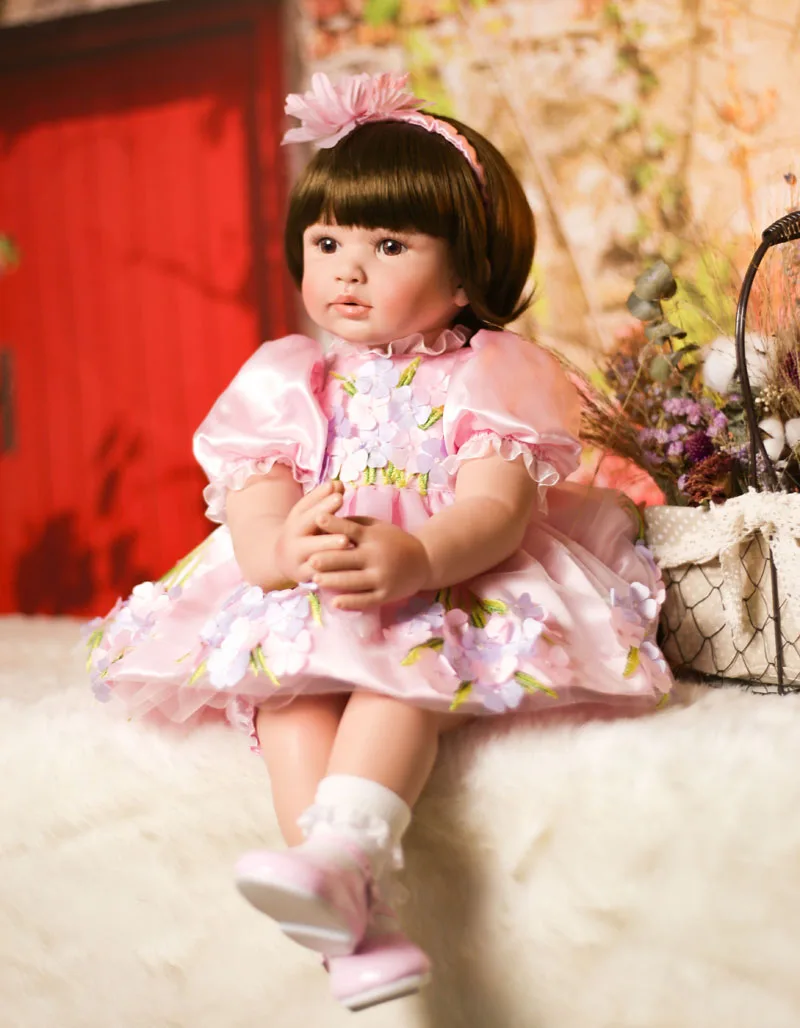 60 см Силиконовая Кукла Reborn игрушки виниловая принцесса малыши живы Bebe девочки