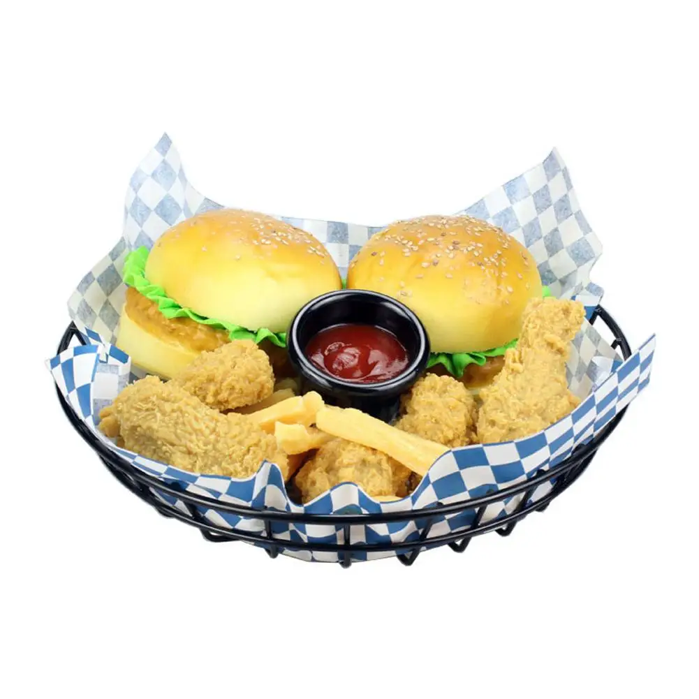 Быстро Еда корзины картофеля фри Органайзер металлическая сетка для фритюра