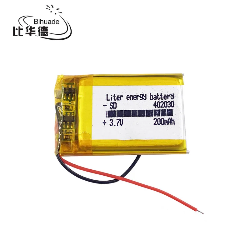 

polymer lithium battery 402030 3.7V 042030 200MAH MP3 MP4 MP5 GPS bluetooth polymer rechargeable battery