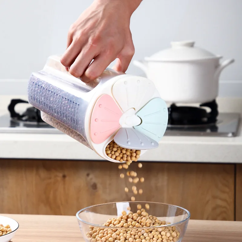 

Sealed Plastic Cereal Dispenser Storage Box Kitchen Food Grain Rice Container Nice Kitchen Rice Storage Box Flour Grain Storage