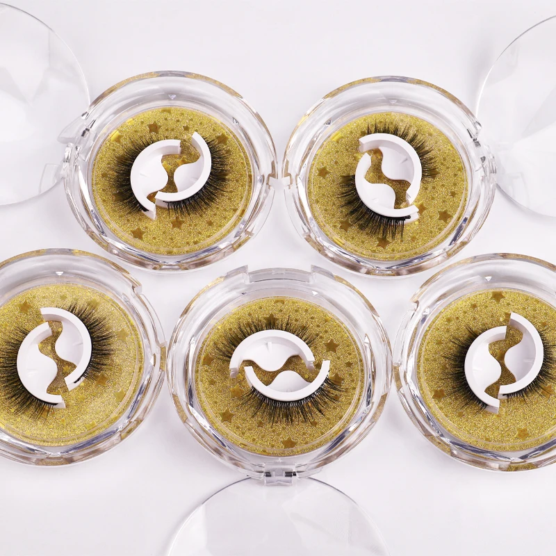 Многоразовые самоклеящиеся ресницы натуральные Многослойные двусторонние