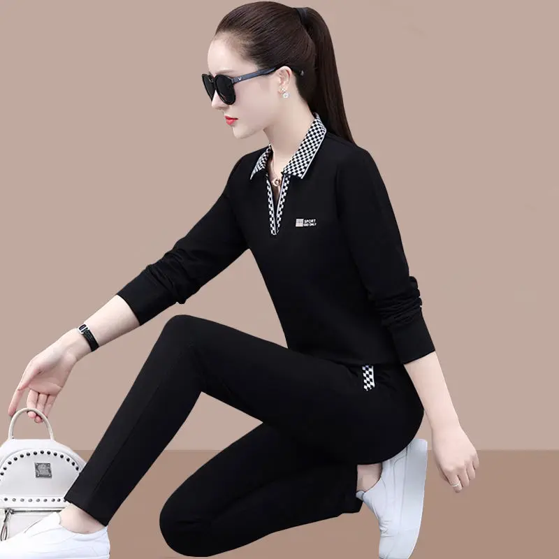 

Women Tracksuit Set Female Long Sleeve Sport Suits Autumn Winter Ladies Warm Sweatshirts Jogger Fleece Pants Two Piece Set A21