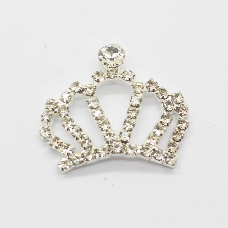 

Hot Sale 10Pcs / Set Rhinestone Button Metal Crown Decoration Crafts DIY Wedding Decoration Embellishment Button