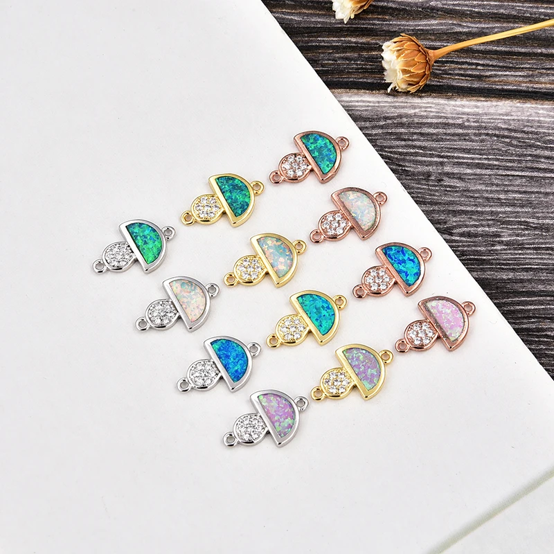 

Kamafmix модный креативный растительный гриб 4 цвета опал соединитель DIY ювелирные аксессуары и запчасти