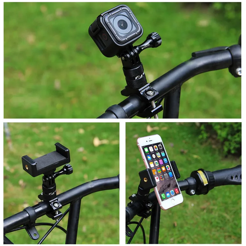 PULUZ Bicycle Bike Handlebar Rack Adapter Mount for GoPro Hero 5 4 Session 3+ 2 1 Xiaoyi II 4K SJ6000 SJ5000 SJ4000 | Электроника