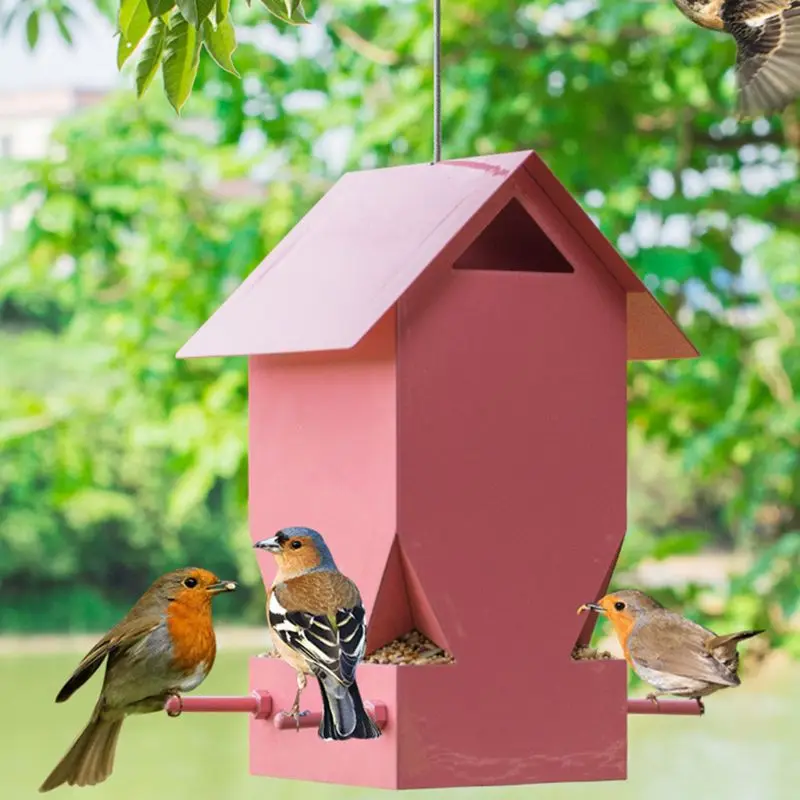 

Кормушка для птиц, подвесной садовый контейнер для семян Колибри, подходит для использования на открытом воздухе