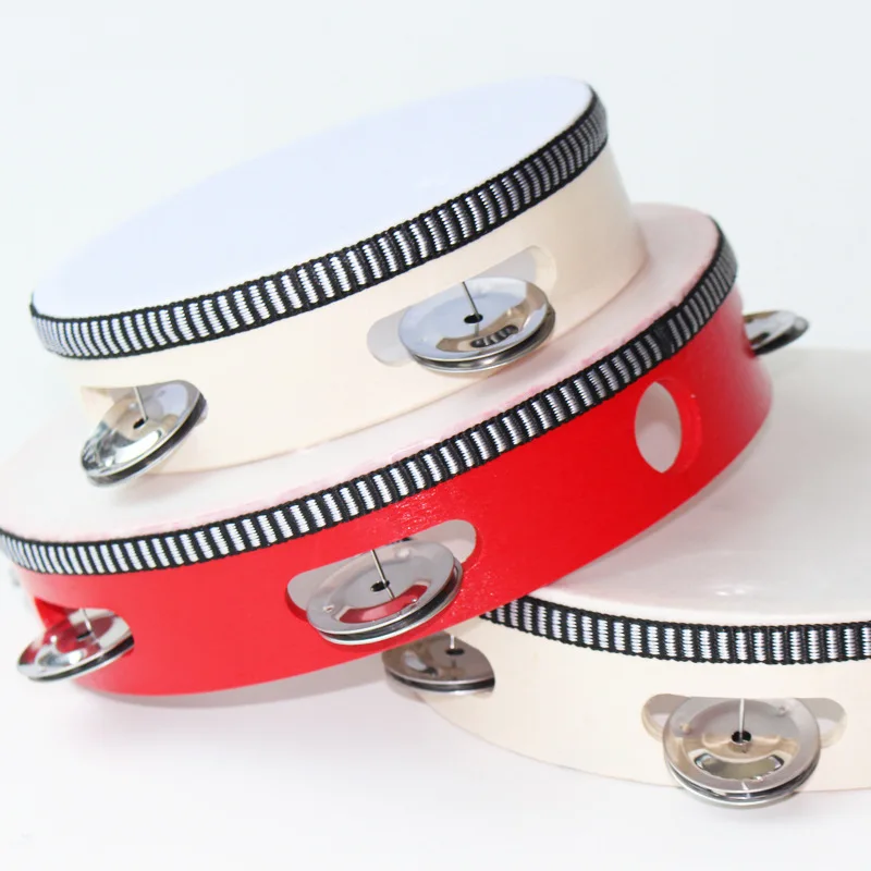 Развивающий музыкальный Тамбурин барабан для детских инструментов деревянный