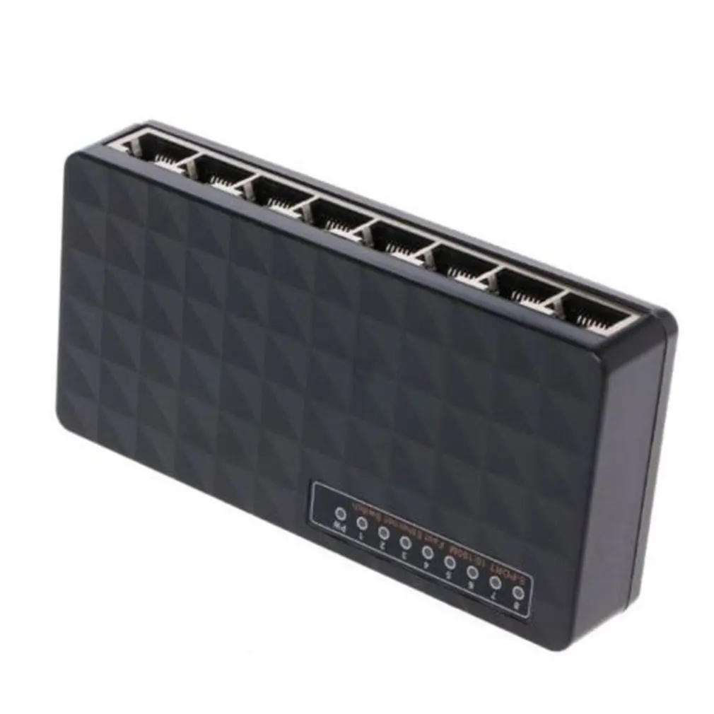 Мини Ethernet сетевой настольный коммутатор 8 портов 10/100 Мбит/с Lan быстрый интернет