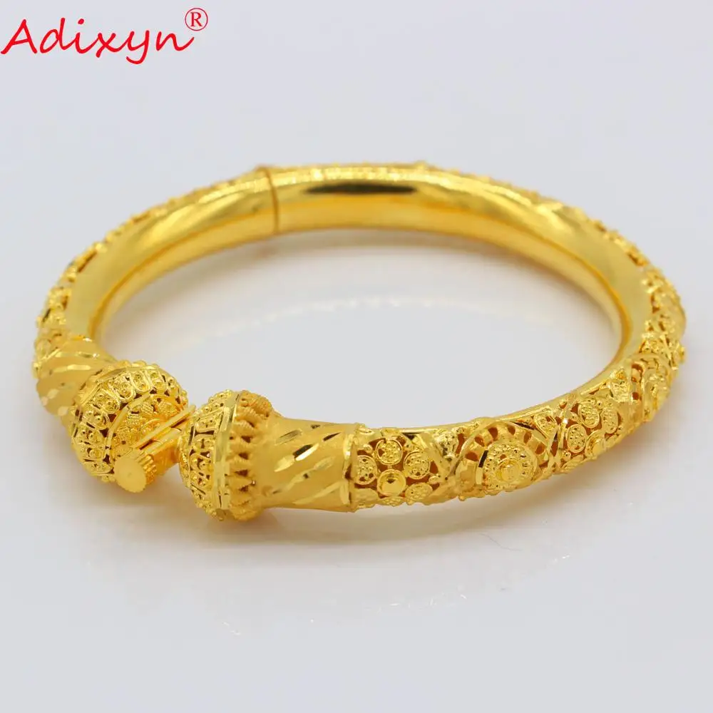 Adixyn три дизайна браслеты &quotДубай&quot для женщин/девушек 24 каратный золотой