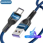 Кабель USB Type-C, 5 А, 40 Вт, для Xiaomi mi 11 10, Huawei, Samsung