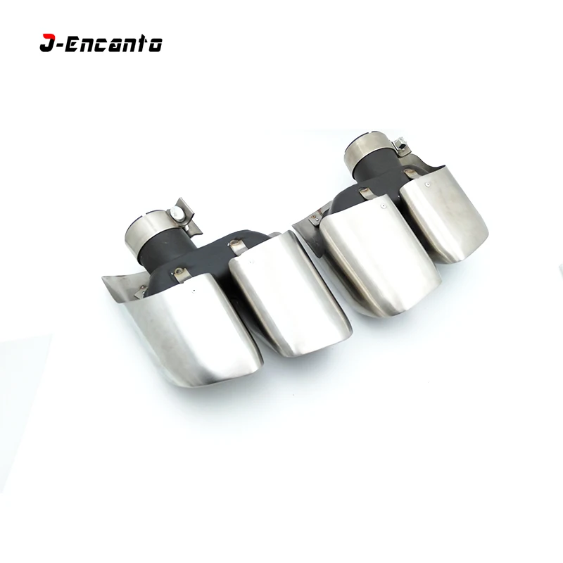 Турбо стиль матовый серебристый цвет наконечники выхлопной трубы глушителя для