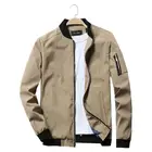 Мужская куртка-бомбер s размера плюс 6XL, повседневная мужская уличная одежда, куртки с воротником-стойкой, мужская бейсбольная куртка, простое Мужское пальто в британском стиле