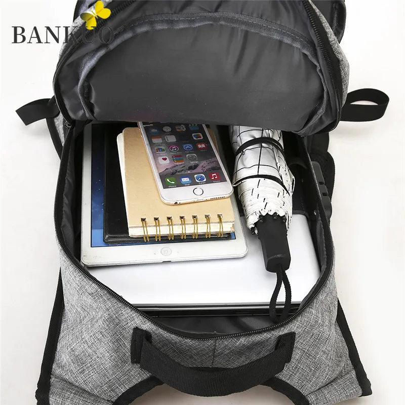 

BANKUO Men's Business Bag Usb Anti-theft Backpack Large-capacity Daily Commuter Trendy Men's Style Backpack Casual Bags C113