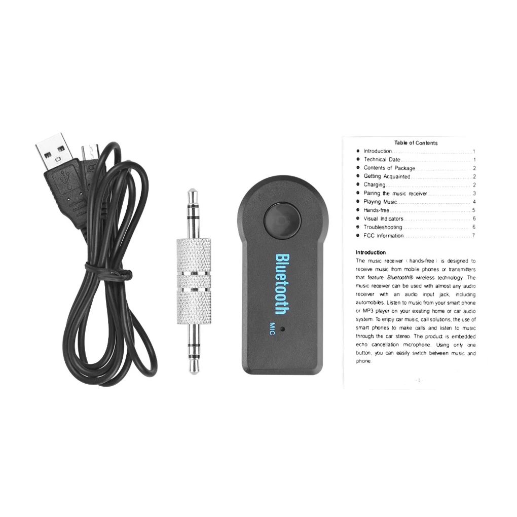 

2 in 1 Wireless Bluetooth 5.0 Receiver Transmitter Adapter 3.5mm Jack For Car Music Audio Aux A2dp Headphone Reciever Handsfree