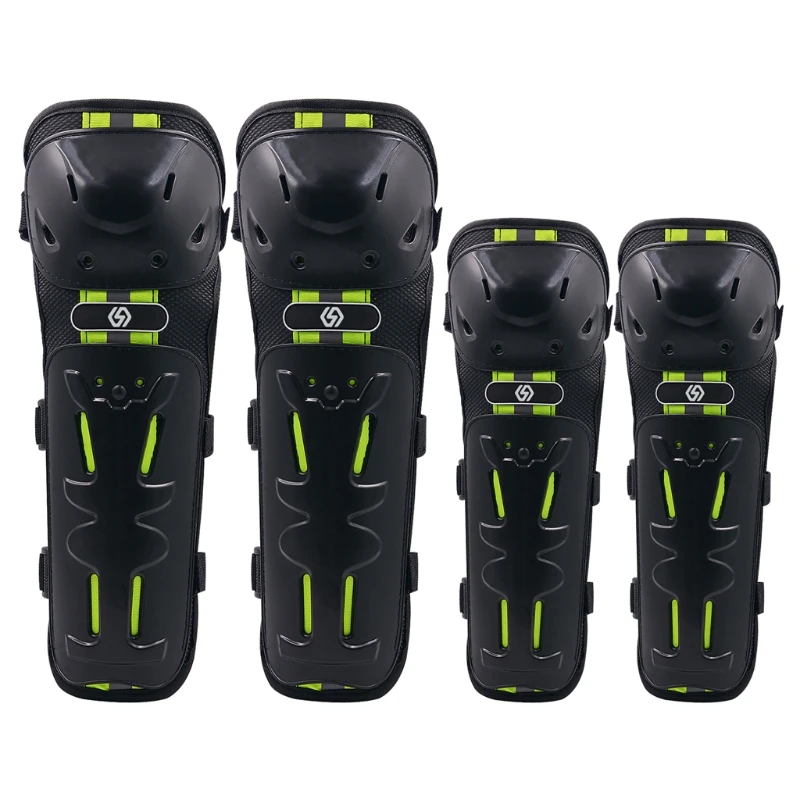 

4PCS Motorcycle Knee Pads Elbow Leggings Motocross Cycling Night Reflective Safety Windproof Shatter-Resistant Protective