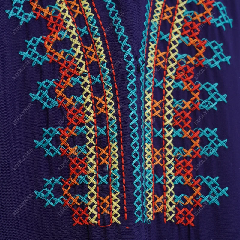 Пляжная туника с вышивкой кафтан накидка Saida de купальный костюм Praia женское