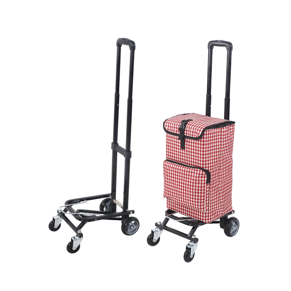 

B-LIFE Folding Shopping Carts for Groceries Stair Climber Trolley Dolly with Waterproof Bag Adjustable Handle for Moving Travel