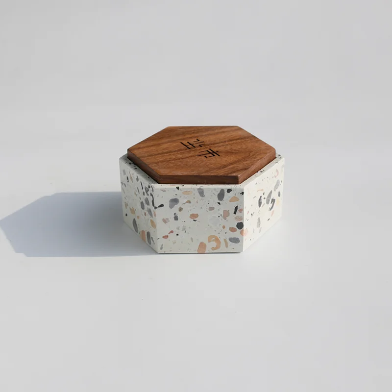 Домашний Декоративный логотип индивидуальная цементная шкатулка для ювелирных