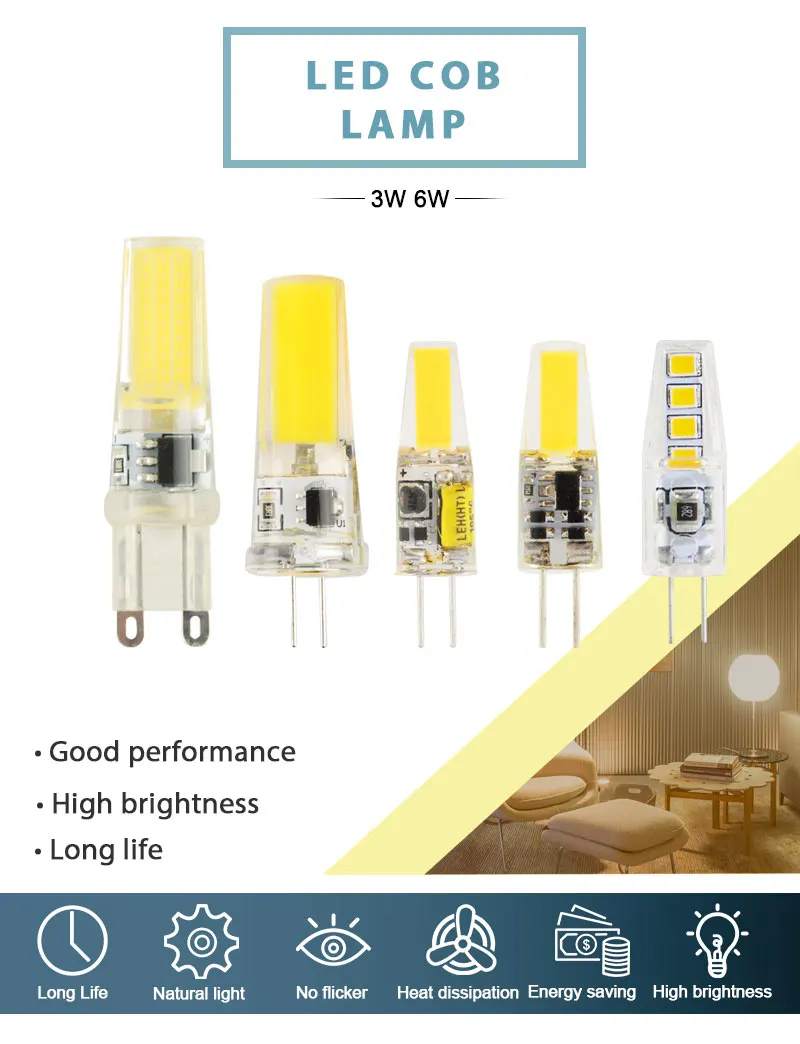 10 шт. светодиодный G4 G9 затемнения светодиодный светильник 220V AC DC 12V светодиодный COB светильник светодиодный G9 3 Вт 6 Вт 10 Вт SMD 2835 Светодиодный светильник ing заменить галогенные точечный светильник