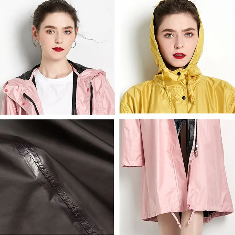 Yuding желтый женский плащ Легкий Портативный Женский дождевик непромокаемый пончо
