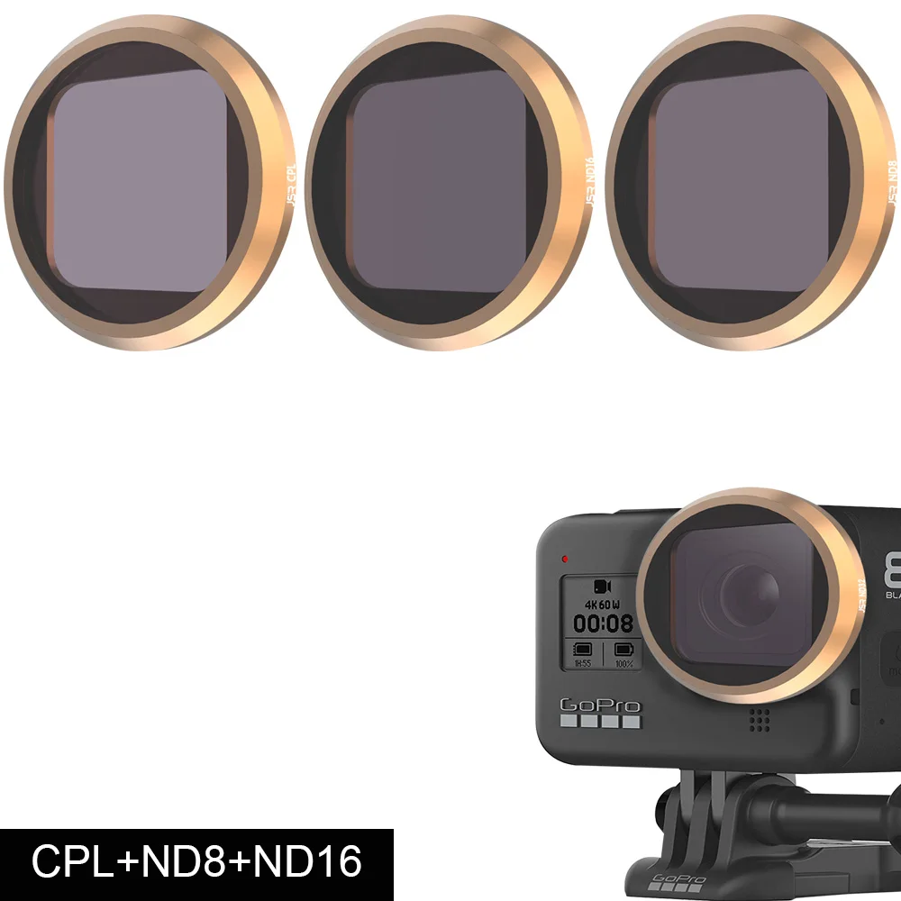 Для Gopro Hero 8 Черные аксессуары фильтр CPL + ND8 ND16 Полярный Фильтр Защитный