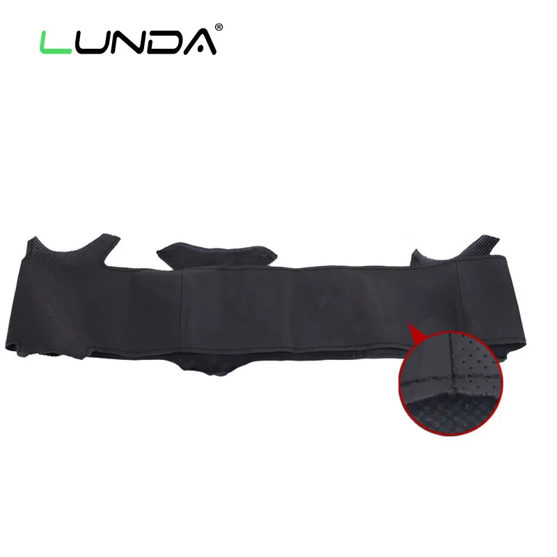 LUNDA черный кожаный чехол рулевого колеса автомобиля для Toyota Land Cruiser Prado 2010 2015 Tundra