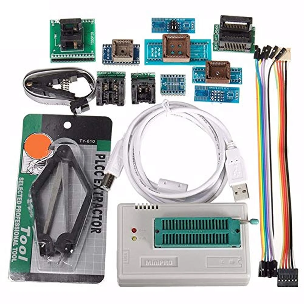 TL866II Плюс Программатор комплект биос Minipro Flash профессиональные аксессуары