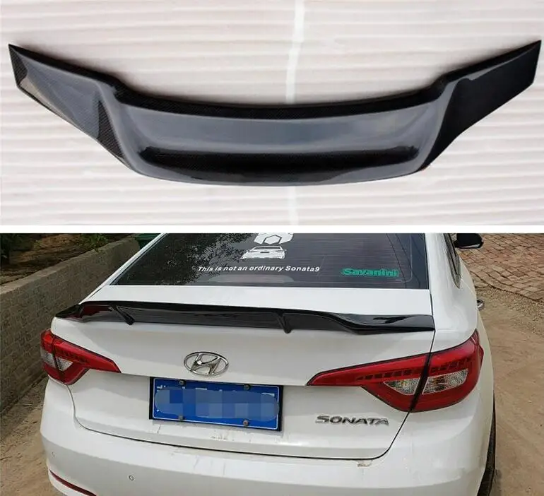 

Спойлер для багажника заднего крыла из углеродного волокна для Hyundai Sonata 9 2014 2015 2016 R STYLE