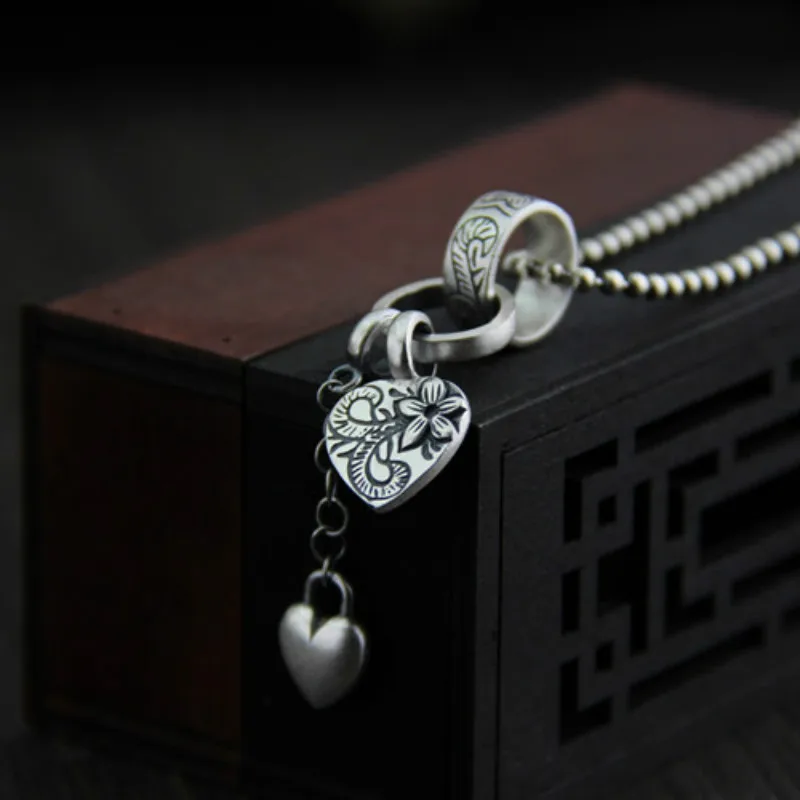 Женская винтажная подвеска в этническом стиле кулон из стерлингового серебра 925