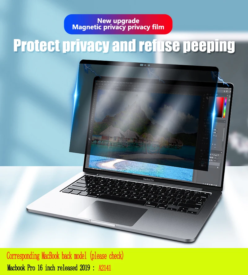 

Magnetic Privacy Filter Anti spy PET Screens protective film For MacBook Pro 16 inch A2141 release 2019