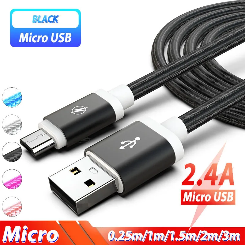 3 м 2 м 1,5 м Micro USB зарядный дата кабель для зарядки провода для xiaomi play redmi 7 7a 6 6 5 4x pro Lg K10 W30 W10 кабель Microusb