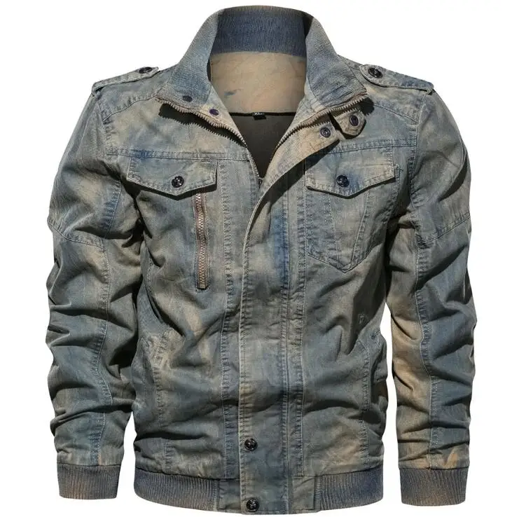 

Мужская джинсовая куртка-бомбер, джинсовая куртка в стиле ретро, мужские джинсовые куртки, верхняя одежда, ковбойские куртки, мужские куртк...