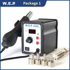 Паяльная станция с термофеном WEP 858D, стандартная температура 500, станция для распайки с цифровым дисплеем