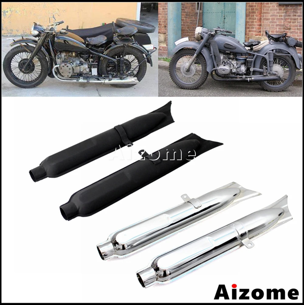 Мотоцикл рыбий хвост выхлопные глушители для BMW K750 M1 M72 R71 R12 Dnepr MT12 стальные трубы
